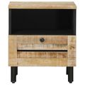 vidaXL Nočný stolík Prírodná 40 x 33 x 46 cm Masívne mango drevo