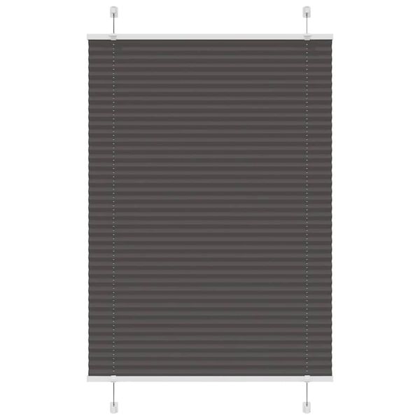 vidaXL plisovaná roleta čierna 100x100 cm Šírka látky 99,4 cm