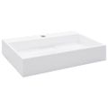vidaXL Umývadlo z minerálneho/mramoroveho odliatku 60x38x11 cm biele