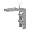 vidaXL Nástenný barový stôl sivý sonoma 102x45x103,5 cm spracov. drevo