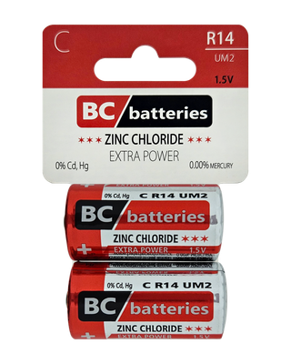 BC C-R14 UM2 Extra power Zinkochloridová 1,5V / 2ks BLISTR