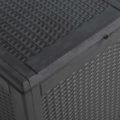 vidaXL Záhradný úložný box 90 l, čierny, PP ratan