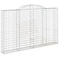 vidaXL Oblúkové gabiónové koše 8ks 300x30x180/200cm pozinkované železo