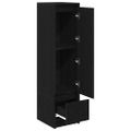 vidaXL Highboard Black Oak 29,5x34x119,5 cm Engineered Wood