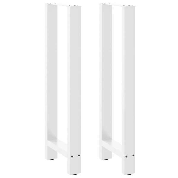 vidaXL Nohy barového stola, biele, 2 ks, 50 x (110-111) cm, oceľové