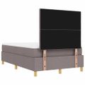 vidaXL Posteľ s pružinovým rámom Sivohnedá 120 x 200 cm látka
