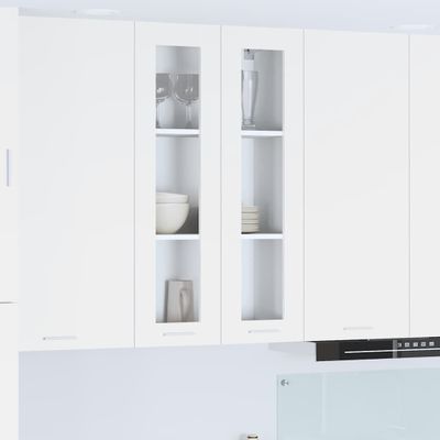 vidaXL Závesná skrinka Biela 60 x 31 x 100 cm Kompozitné drevo