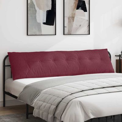 vidaXL Poduška na chrbát Víno červené 200 x 19 x 50 cm látka