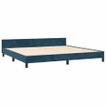 vidaXL Rám postele bez matraca tmavomodrý 200x200 cm zamat