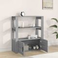 vidaXL Komoda sivý dub sonoma 80x30x90 cm spracované drevo