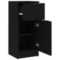 vidaXL Komody čierne 2 ks 30x30x70 cm kompozitné drevo