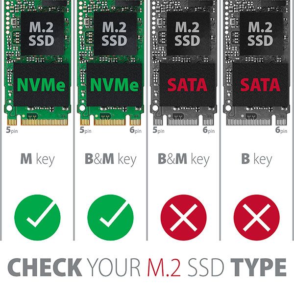AXAGON EEM2-UB2, USB-C 10Gbps - M.2 NVMe SSD ARROW box, čierny Box na disk, externý, pre M.2 NVMe SSD, USB 3.2 Gen2 typ C, hliník, čierny