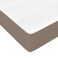 vidaXL Matrac s taštičkovými pružinami stredná tvrdosť sivohnedý 90x200x20 cm látka