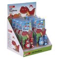 Detská LED čelovka Dino, 2× CR2032, 8 ks, display box