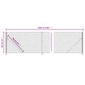 vidaXL Drôtený plot s prírubou strieborný 0,8x25 m