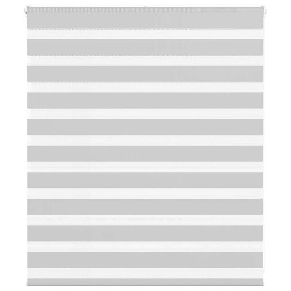 vidaXL Zebra roleta svetlosivá 130x100cm šírka látky 125,9cm polyester