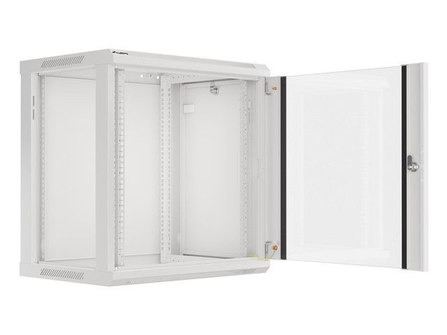 Nástenný rack 19'' 12U 600X450mm sivý flat pack