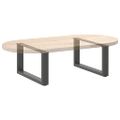vidaXL Nohy konferenčného stolíka v tvare U, 2 ks, antracitové, 60 x (30-31) cm, oceľ