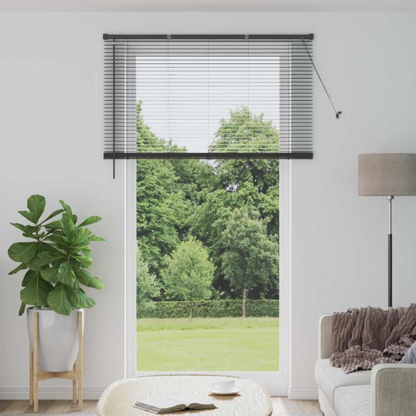vidaXL Žalúzia Strieborná šedá 213 x 140 cm 25 mm PVC