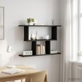 vidaXL Stenná polica Čierny dub 80 x 15 x 50,5 cm Kompozitné drevo