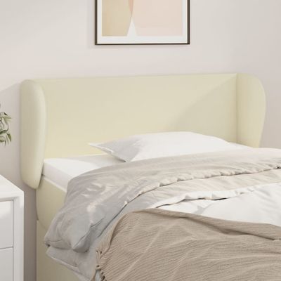 vidaXL Čelo postele so záhybmi krémový 83x23x78/88 cm umelá koža