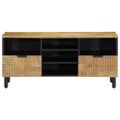 VidaXL TV skrinka Hnedá 100x33x46 cm Masívne drevo Mango
