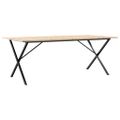 vidaXL Jedálenský stolík v tvare X 200x100x75 cm borovica a oceľ