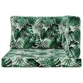 vidaXL Vankúš na vonkajšiu pohovku Polyester Vzor s listami 80 x 80 cm