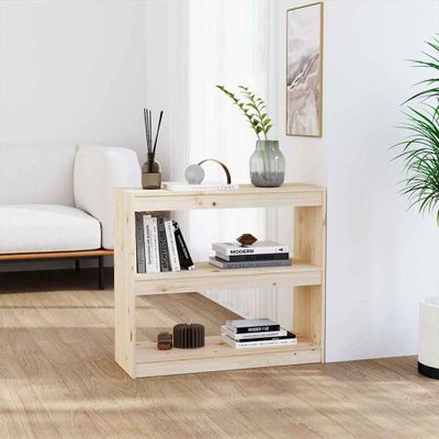 vidaXL Knižnica/deliaca stena 80x30x71,5 cm masívna borovica
