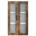 vidaXL Nástenný sklenený kabinet PORTO Dymová dub 60 x 31 x 100 cm