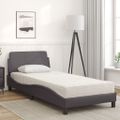 vidaXL Posteľ s matracom Dover sivá 90x190 cm umelá koža