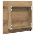 vidaXL Zrkadlo do kúpeľne s LED Remeselný dub 40 x 37 x 8.5 cm