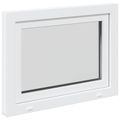vidaXL Otočné a sklopné okno do suterénu RISOR 80 x 60 cm PVC a sklo