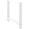 vidaXL Nohy k jedálenskému stolu, biele, 2 ks, 100 x (72-73) cm, oceľové