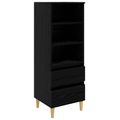 vidaXL Highboard Čierny dub 40 x 36 x 110 cm Kompozitné drevo