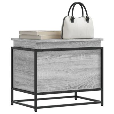 vidaXL Úložný box s vekom sivá sonoma 60x40x51,5 cm kompozitné drevo