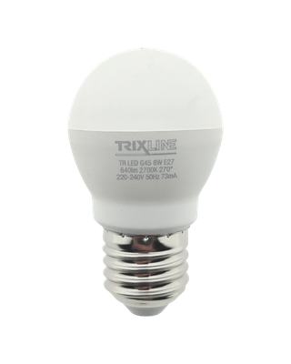 LED žiarovka 8W 640lm E27 G45 teplá biela Trixline