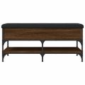 vidaXL Lavička na topánky hnedý dub 102x42x45 cm kompozitné drevo