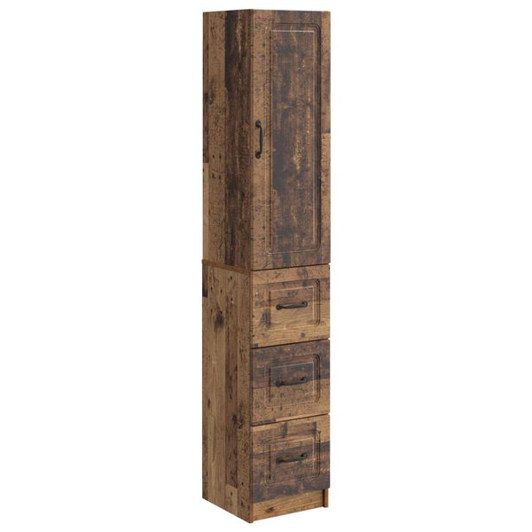 vidaXL Sada skríň 2 pcs Staré drevo 33 x 34,5 x 87 cm Kompozitné drevo