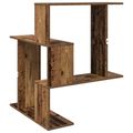 vidaXL Stenná polica Staré drevo 67 x 67 x 87 cm Kompozitné drevo