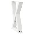 vidaXL Nohy konferenčného stolíka 2 ks biele 38 x (42-43,3) cm oceľové