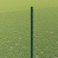 vidaXL Hexagonálny plot s stĺpom 50 x 1,5 m PVC potiahnutá oceľ Zelená
