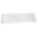 vidaXL Klietka pre králiky Strieborná 215 x 55 x 55 cm