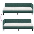 vidaXL Rohový rám postele Tmavozelená 80 x 200 cm Zamat