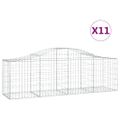vidaXL Oblúkový gabionový kôš 11 ks 200x50x60/80 cm pozinkované železo