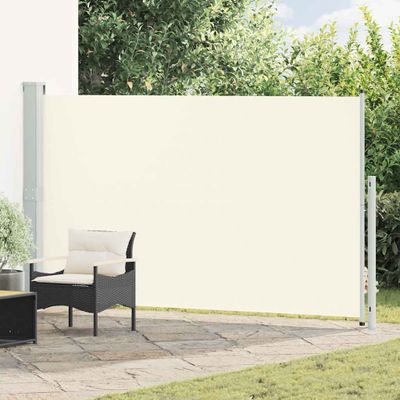 vidaXL Zaťahovacia bočná markíza na terasu 180x314 cm, krémová