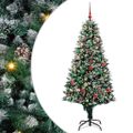 vidaXL Umelý vianočný stromček Zelená 180 cm PVC a Oceľ a Plast