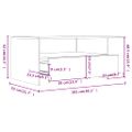 vidaXL Konferenčný stolík dub sonoma 102x55x42 cm kompozitné drevo