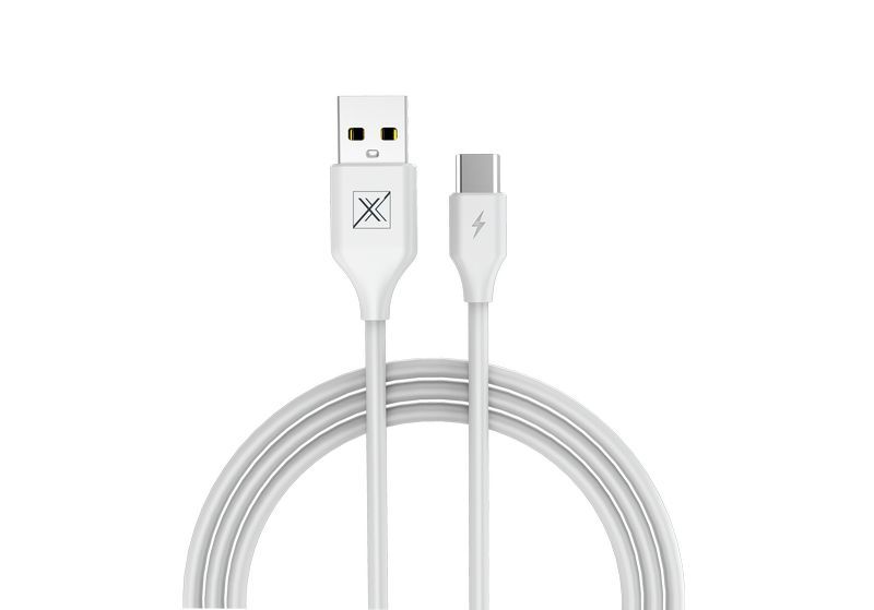 Mx set kábel 2,4a/type-c/1m biely