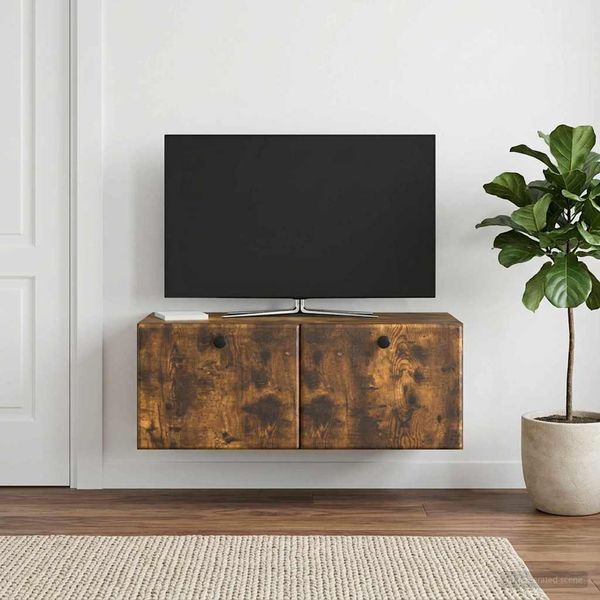 vidaXL Nástenná TV skrinka 78,5 x 41 x 30 cm Dymový dub